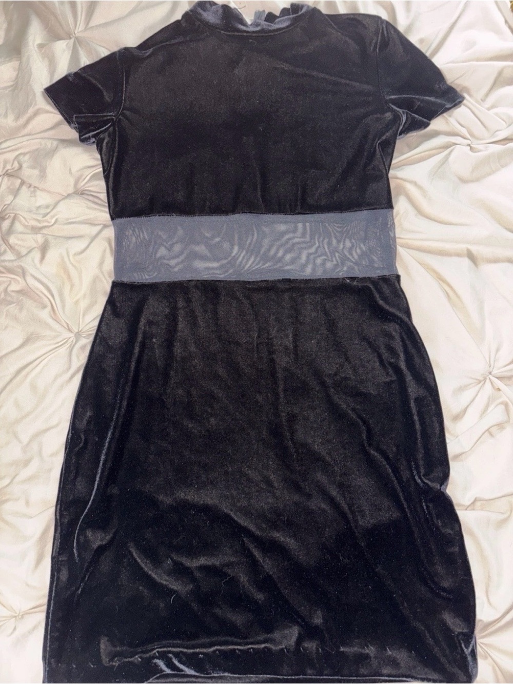 Vtg 90’s Blondie & Me Black velour Linda Bernell dress size M